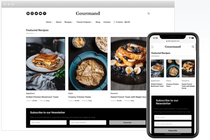 WPZOOM - Gourmand 1.0.9