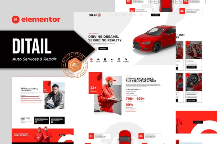 Ditail – Auto Services & Repair Elementor Pro Template Kit 1.0.0