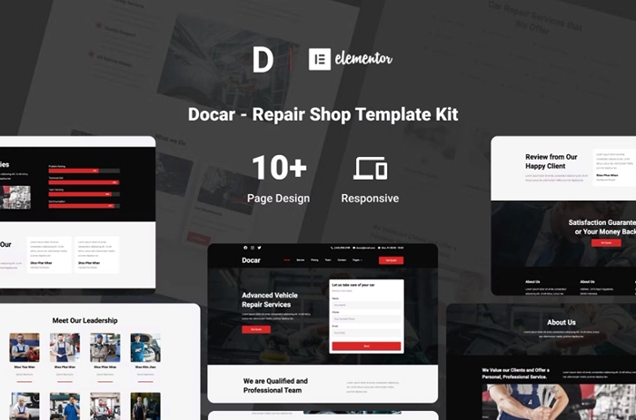 Docar – Repair Shop Elementor Template Kit 1.0.0