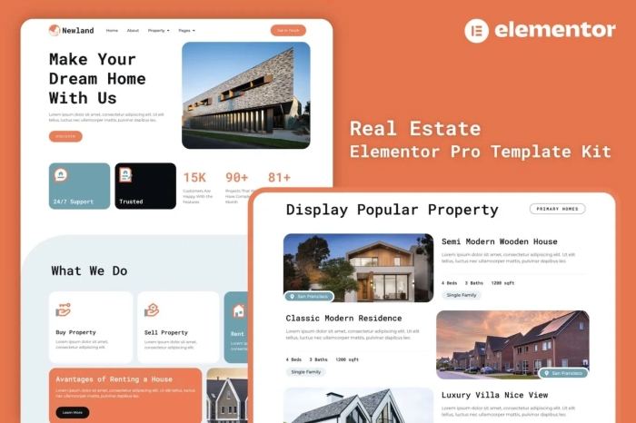 Newland – Real Estate Elementor Pro Template Kit 1.0.0