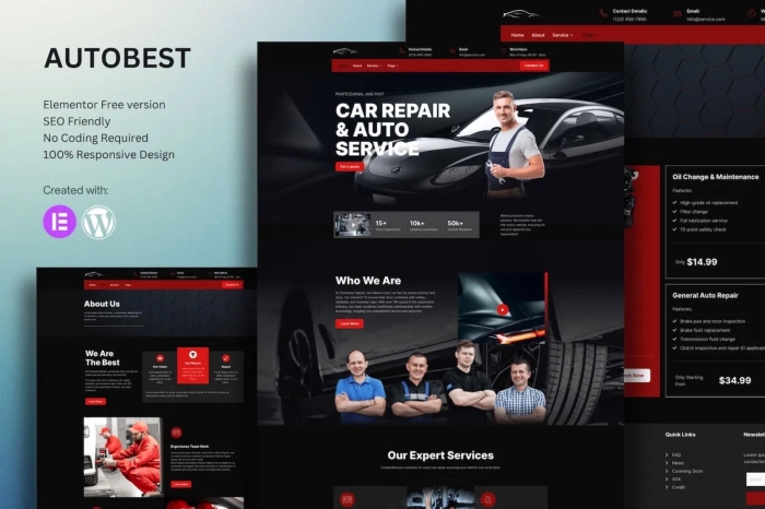 Autobest Car Repair & Auto Service Elementor Template Kit 1.0.0