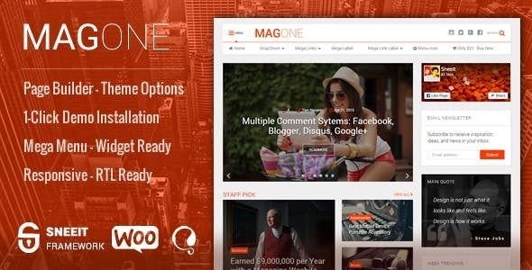 MagOne – News Magazine WordPress Theme 7.0