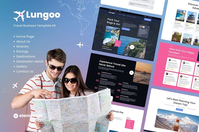 Lungoo – Travel Business Elementor Template Kit 1.0.0