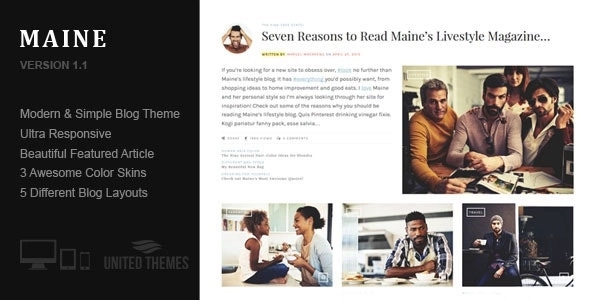 Maine – A Responsive WordPress Blog Theme 2.0