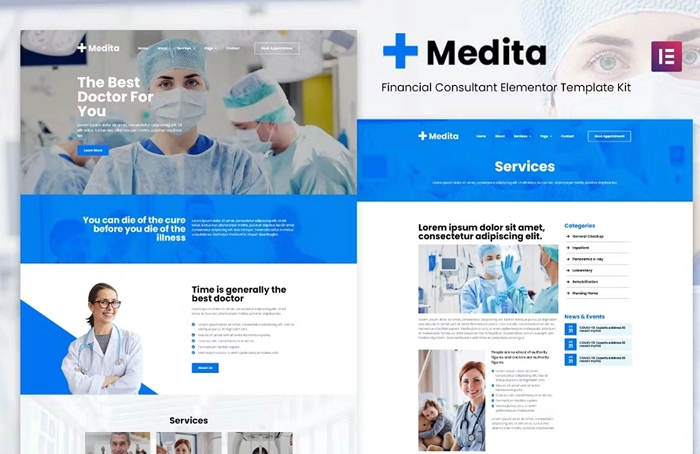 Medita – Medical Service Elementor Template Kit 1.0.0