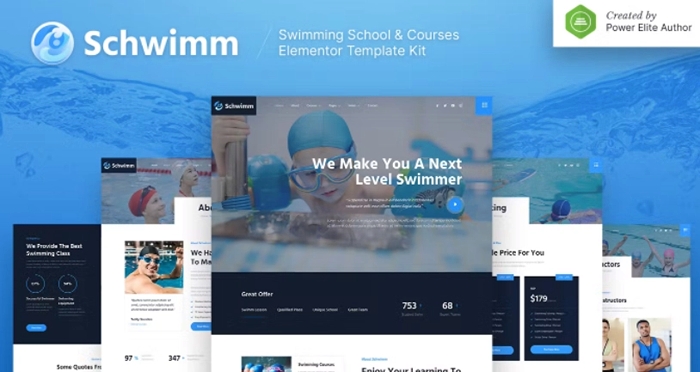 Schwimm – Swimming School & Course Elementor Template Kit 1.0.0