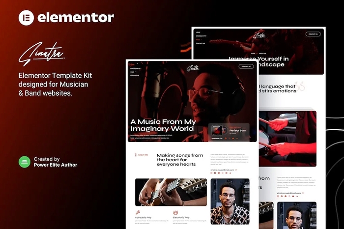 Sinatra – Musician & Band Elementor Template Kit 1.0.0