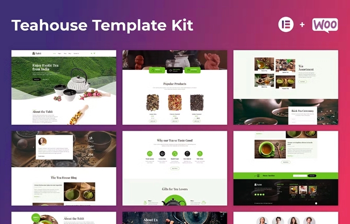 Tabit - Teahouse & Tea Store Elementor Template Kit 1.0.0