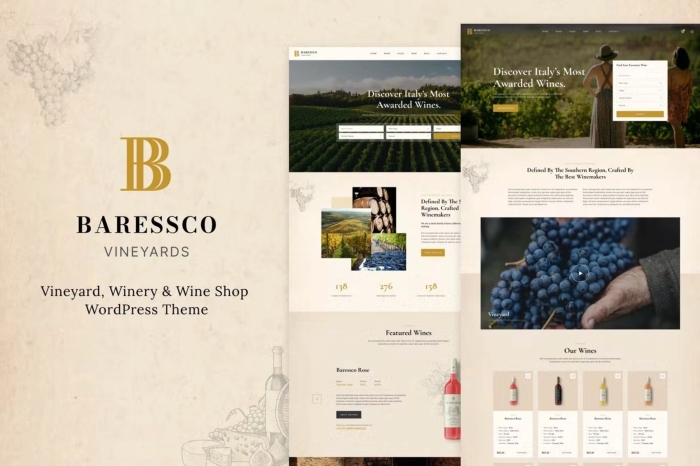 Baressco – Wine Vineyard & Winery WP Theme 1.0.1