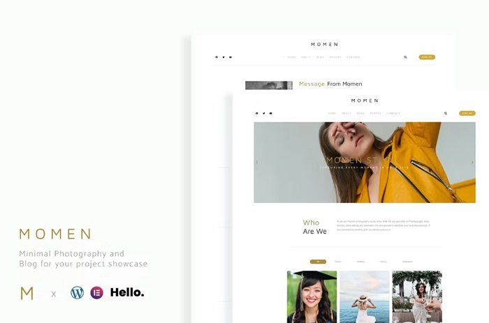 Momen - Photography & Blog Elementor Template Kit 1.0.0