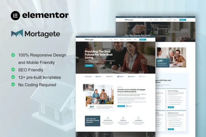 Mortagete – Mortgage Company Elementor Template Kit 1.0.0