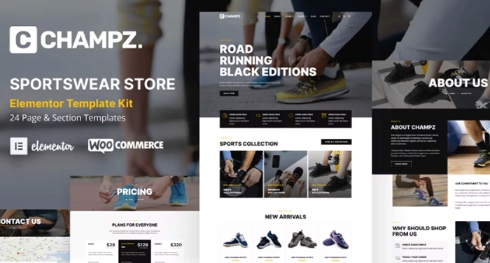 Champz – Sneakers & Sports Apparel Online Store Template Kit 1.0.0
