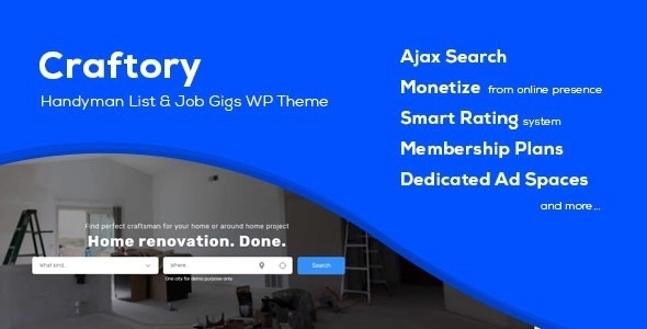 Craftory - Directory Listing Job Board WP Theme 1.4.0