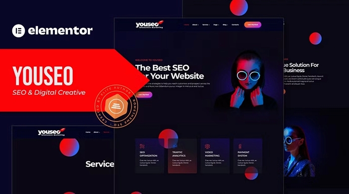 Youseo – SEO & Digital Creative Agency Elementor Template Kit 1.0.0