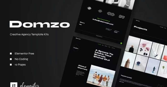 Domzo – Creative Agency Elementor Template Kit 1.0.0