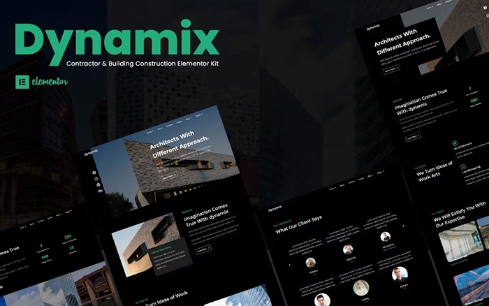 Dynamix – Architecture Elementor Template Kit 1.0.0