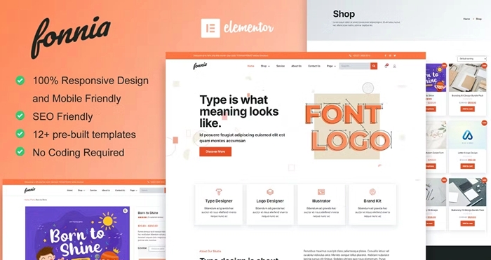 Fonnia - Digital Product Store Elementor Template Kit 1.0.0