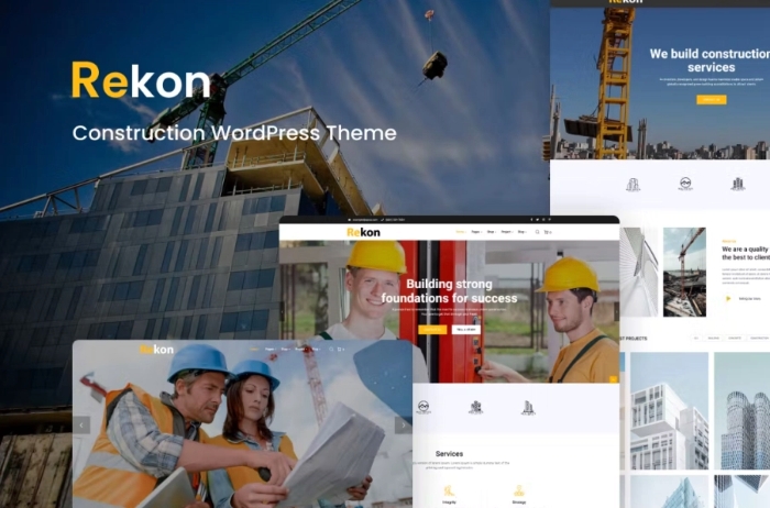 Rekon – Construction WordPress Theme 1.0.14