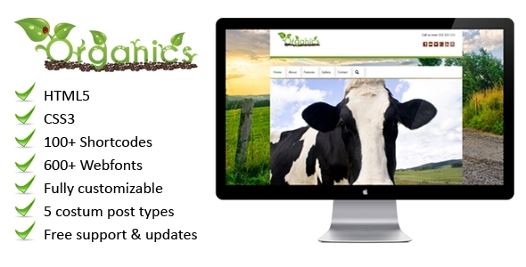 Organics - a Beautiful Eco WordPress Theme 1.07