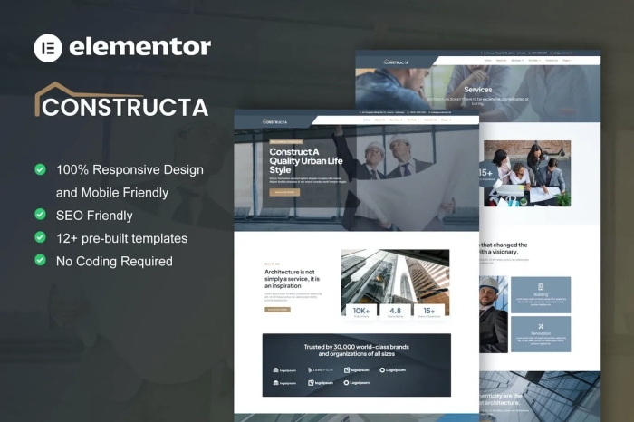 Constructa – Construction & Building Elementor Pro Template Kit 1.0.0