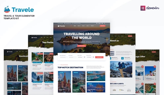 Travele – Travel & Tour Agency Elementor Template Kit 1.0.0