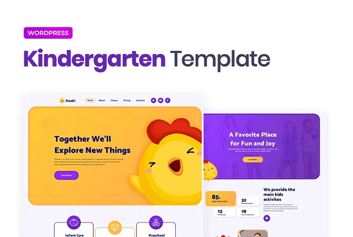 Kooki – Kindergarten Elementor Template Kit 1.0.0