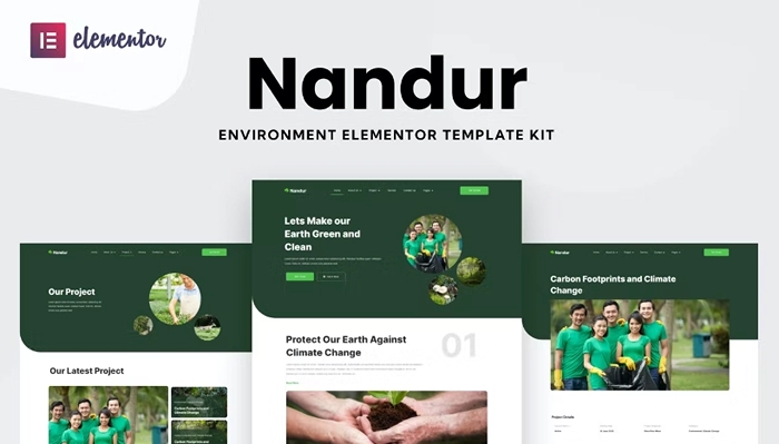 Nandur – Enviromental Elementor Template Kit 1.0.0