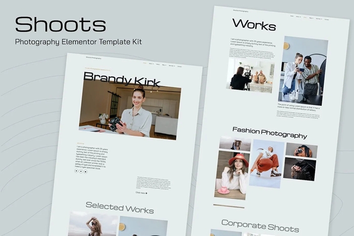 Shoots – Photography Elementor Template Kits 1.0.0