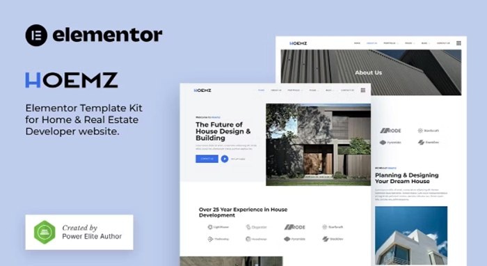 Hoemz – Home & Real Estate Developer Elementor Template Kit 1.0.0