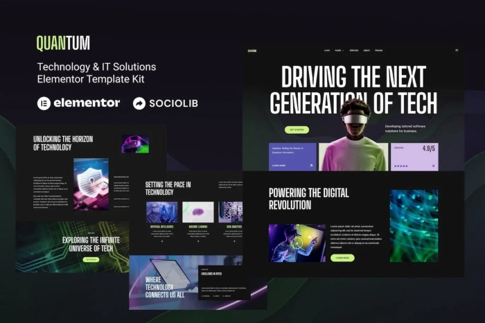 Quantum – Technology & IT Solutions Elementor Template Kit 1.0.0