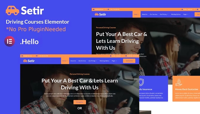 Setir – Driving Courses Elementor Template Kit 1.0.0