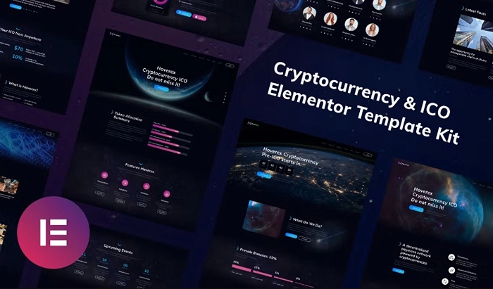 Hoverex – Cryptocurrency & ICO Elementor Template Kit 1.0.0