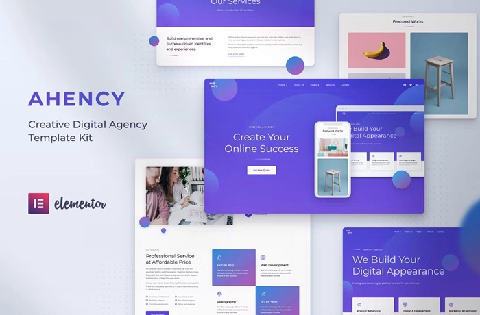 AHENCY – Creative Digital Agency Elementor Template Kit 1.0.0