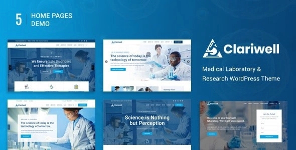 Clariwell – Medical Laboratory & Research WP Theme 1.0.2