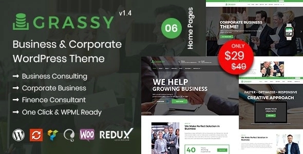 Grassy – Business WordPress Theme 1.4
