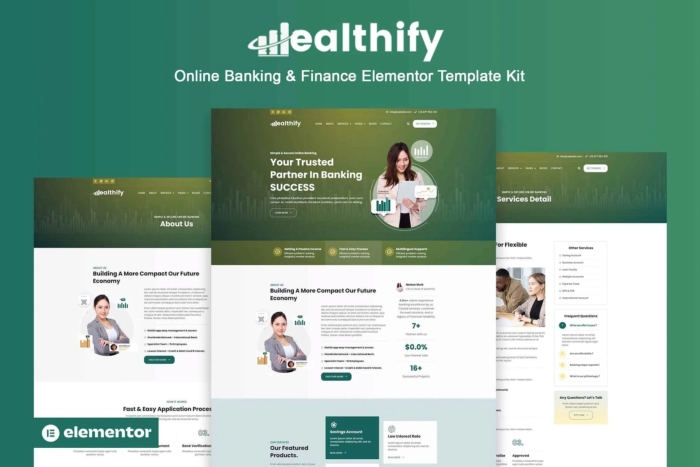 Wealthify – Online Banking & Finance Elementor Pro Template Kit 1.0.0