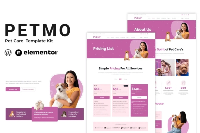 Petmo - Pet Care Elementor Template Kit 1.0.0