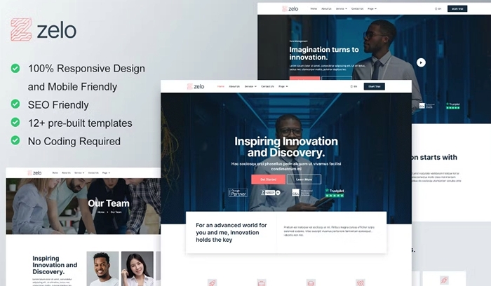 Zelo – Startup Business & Technology Company Elementor Template Kit 1.0.0