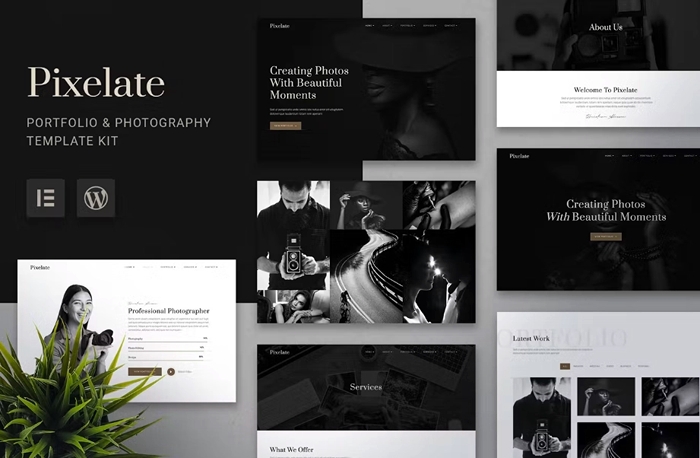 Pixelate – Portfolio & Photography Elementor Template Kit 1.0.0
