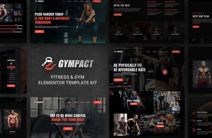 Gympact – Fitness & Gym Elementor Template Kit 1.0.0