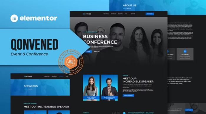 Qonvened – Event & Conference Elementor Template Kit 1.0.0