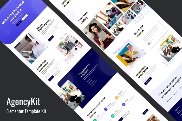 AgencyKit – Portfolio Elementor Template Kit 1.0.0