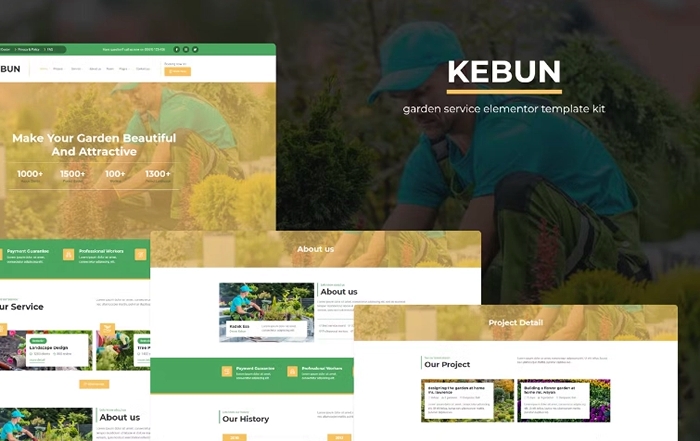 Kebun – Garden Service Elementor Template Kit 1.0.0