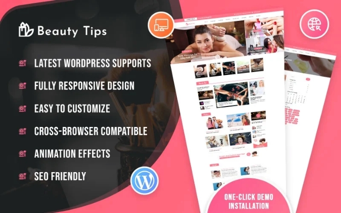 Beauty Tips Blog WordPress Theme 1.0.0