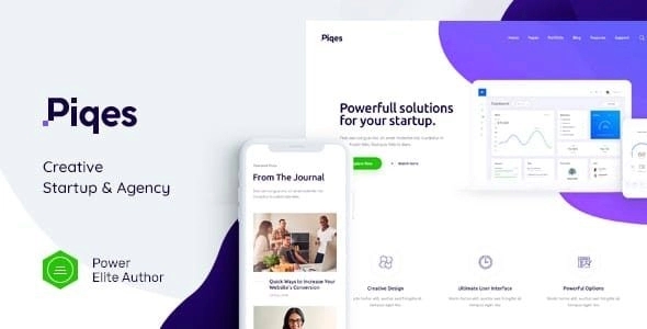 Piqes – Creative Startup & Agency WordPress Theme 1.0.8