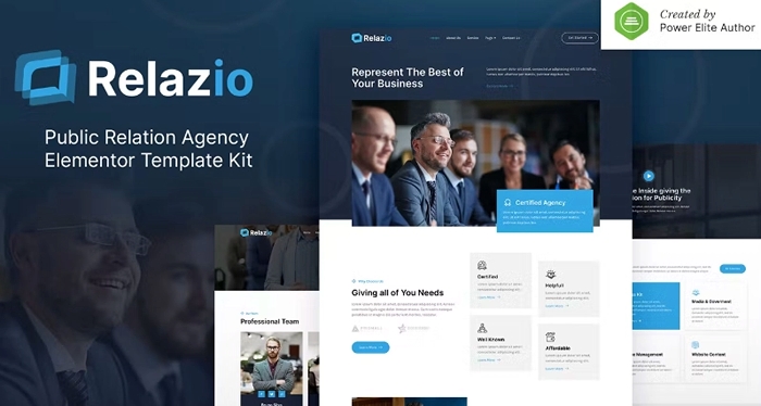 Relazio – Public Relation Agency Elementor Template Kit 1.0.0