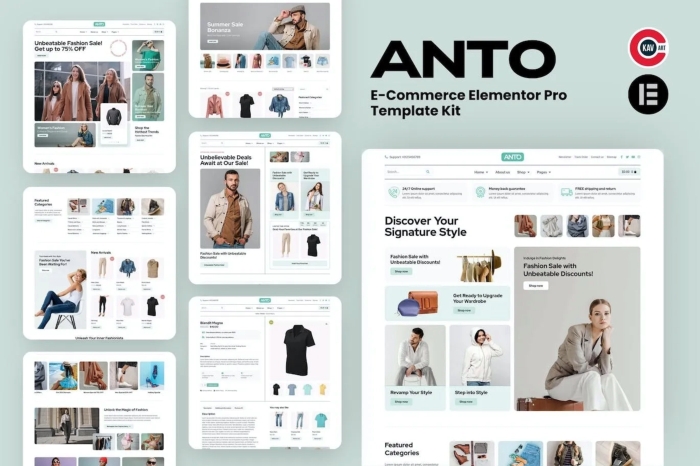 Anto – E-Commerce Elementor Pro Template Kit 1.0.0