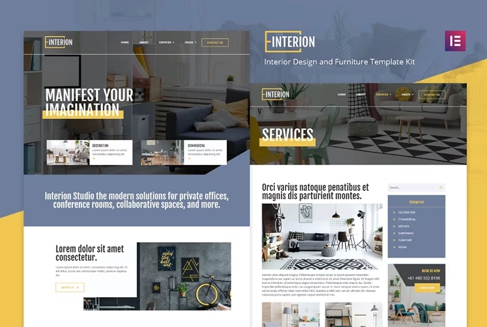 Interion – Interior Design Elementor Template Kit 1.0.0