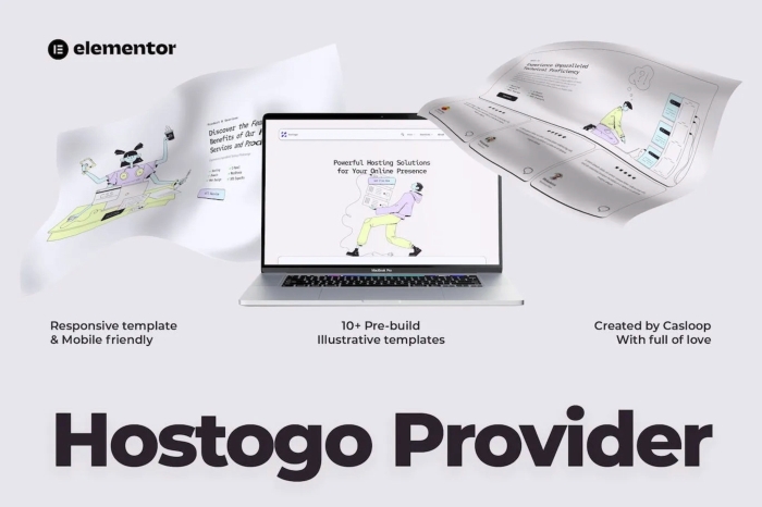 Hostogo – Hosting Provider Elementor Template Kit 1.0.0