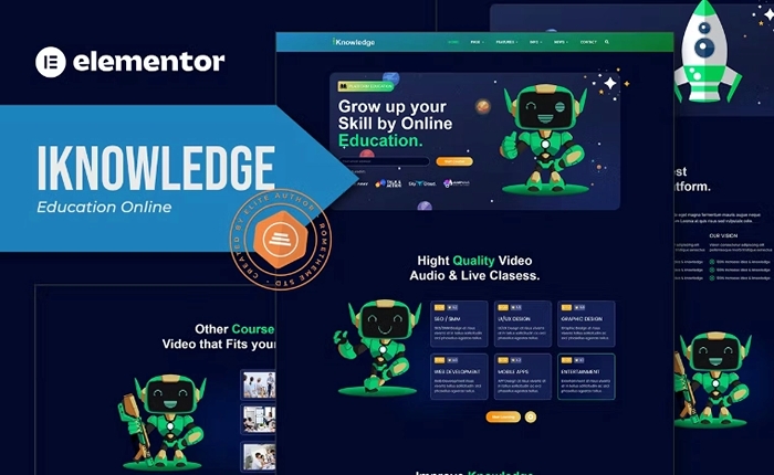 iKnowledge – Education Online & Learning Platform Elementor Template Kit 1.0.0